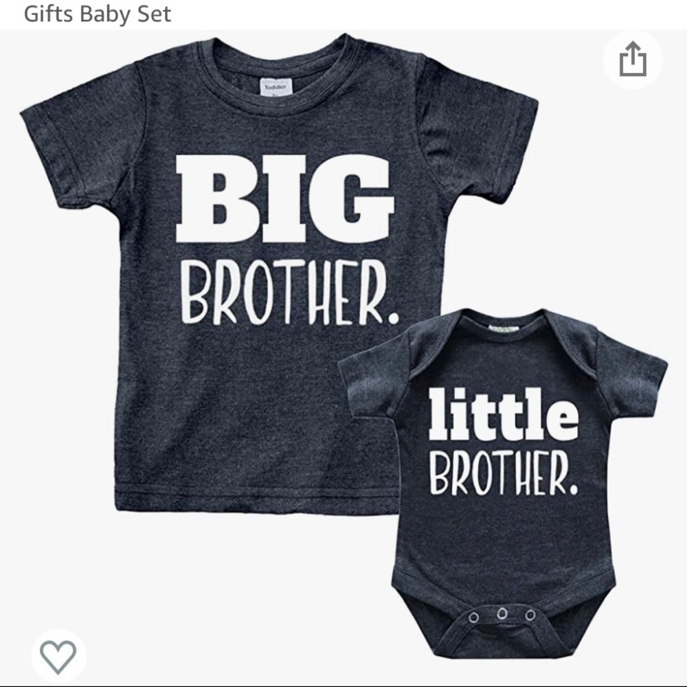 Sibling little brother/big brother matching shirt